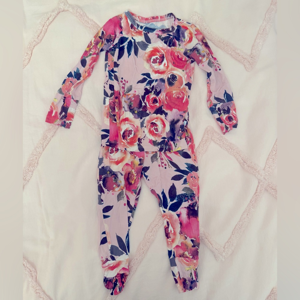 Posh Peanut PJ Floral Set 12-18m